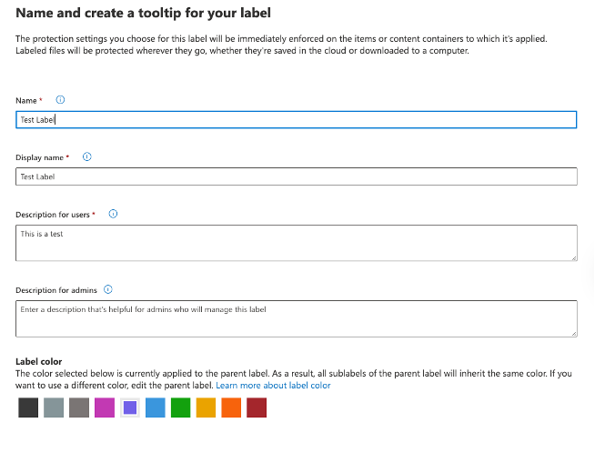 Create Tooltip Label