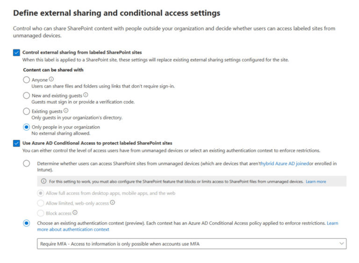 External Sharing Rules