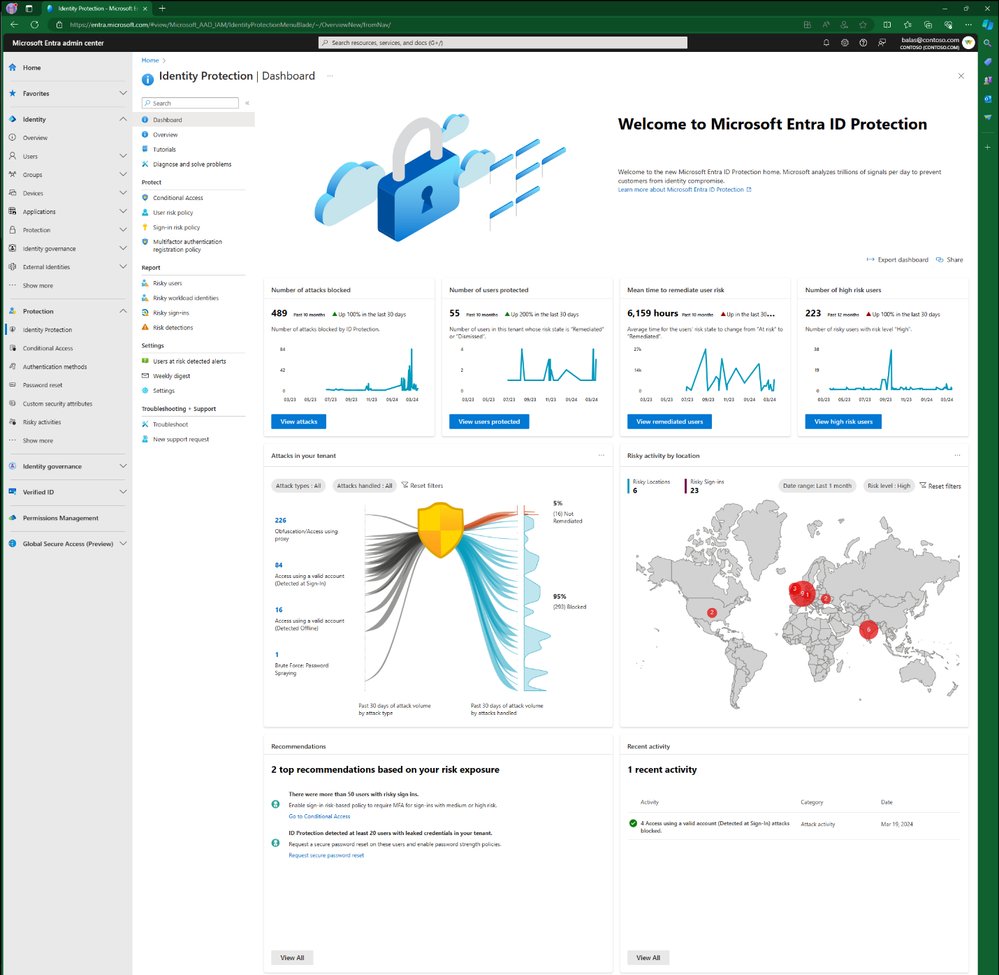 entra id dashboard